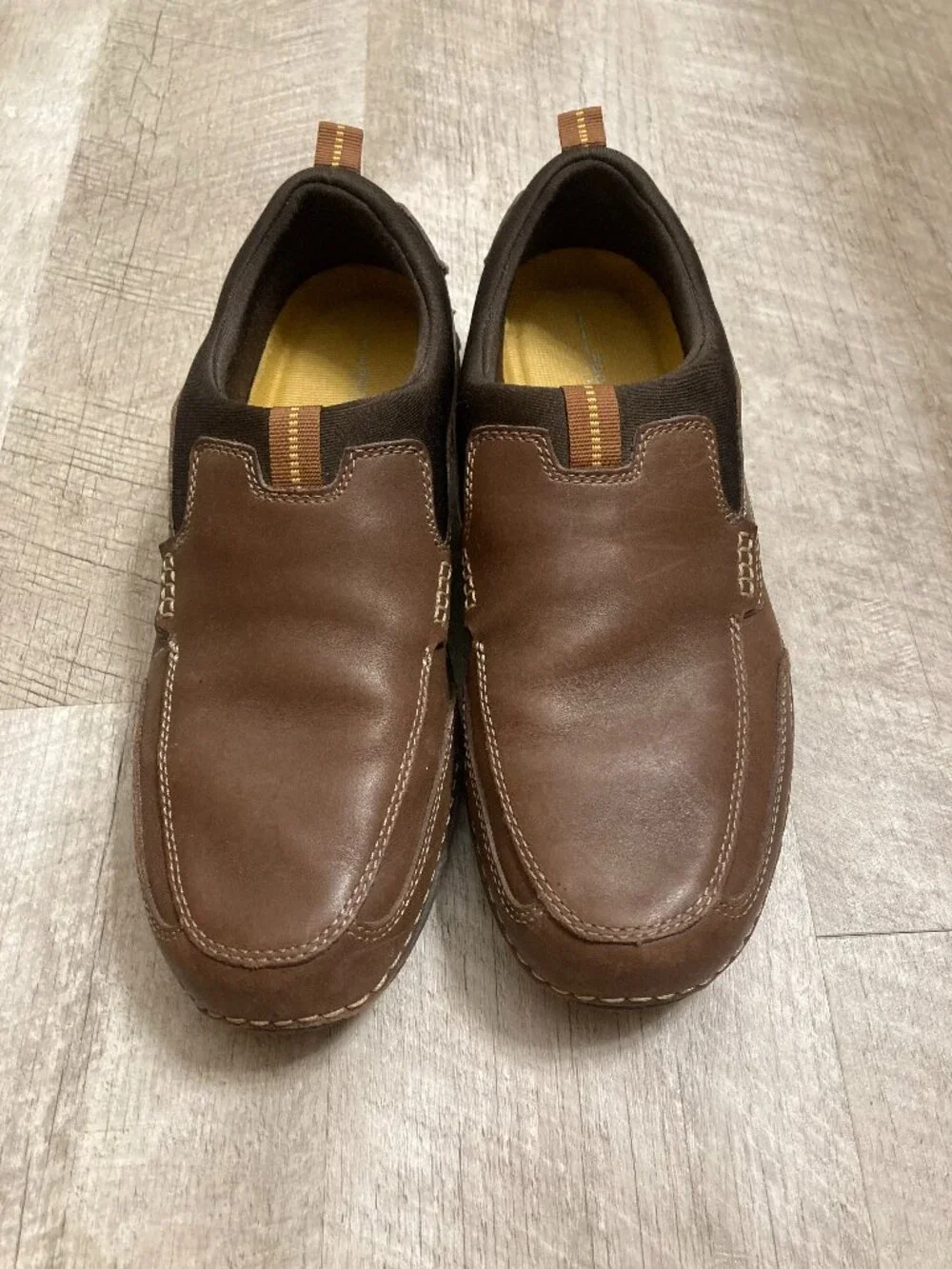 Rockport Walkability Men's Slip On Brown Leather Loafers - 10M